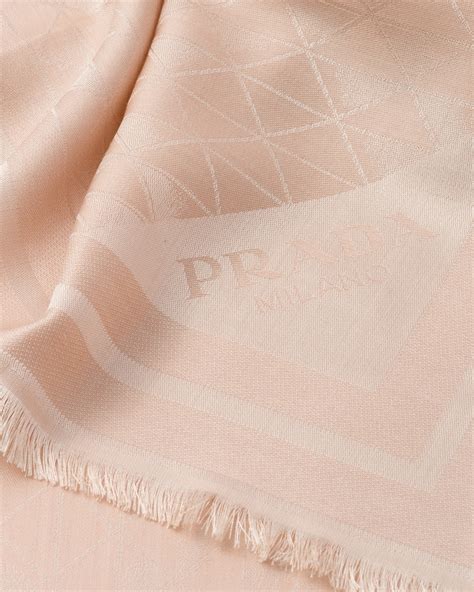 Wool, Silk, Cashmere And Lurex Jacquard Shawl 